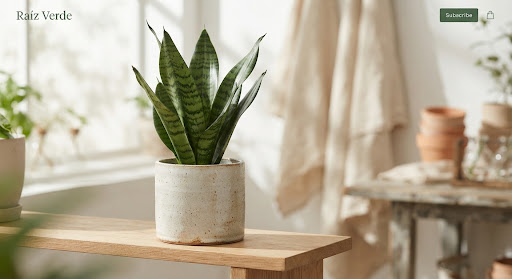 Sansevieria zeylanica en maceta cilíndrica